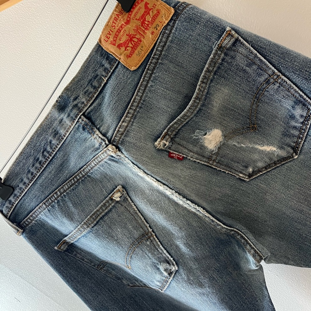 Levi's Distressed Blue Denim Jeans